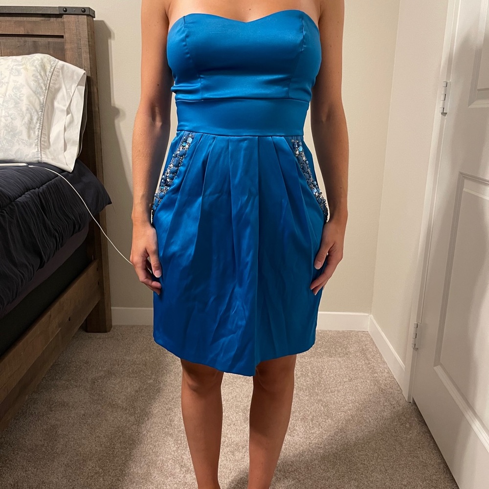 Blue cock-tail dress